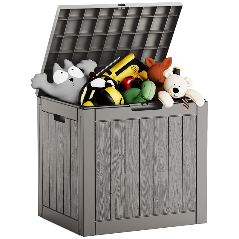 31 Gallon Deck Box Outdoor Storage Box Waterproof for Patio Furniture Cushions, Pool Supplies, Backyard Toys, Gardening Tools