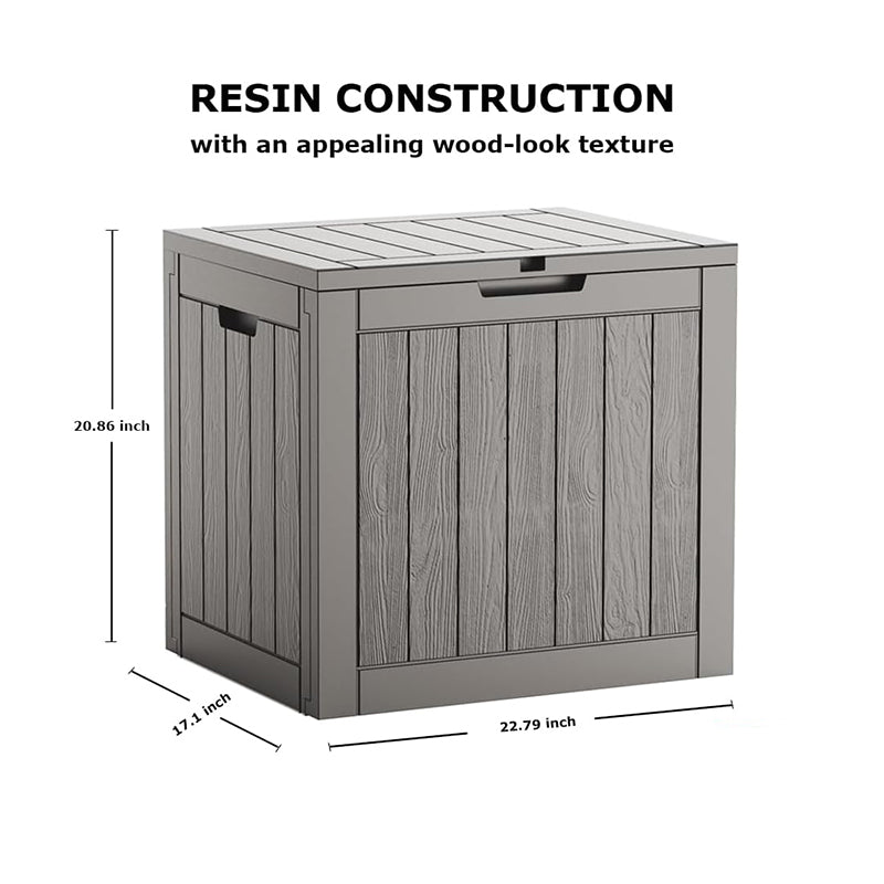 31 Gallon Deck Box Outdoor Storage Box Waterproof for Patio Furniture Cushions, Pool Supplies, Backyard Toys, Gardening Tools
