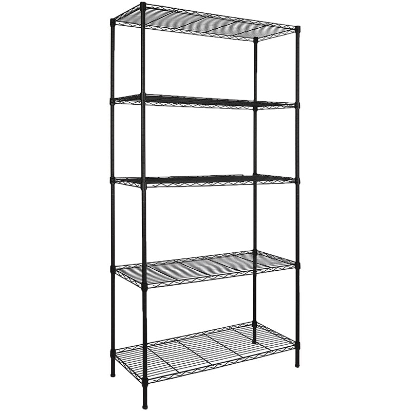 5-Shelf Adjustable Heavy Duty Storage Shelving Unit Garage Storage Rack Metal Organizer Wire Rack for Laundry Bathroom Kitchen Pantry Closet