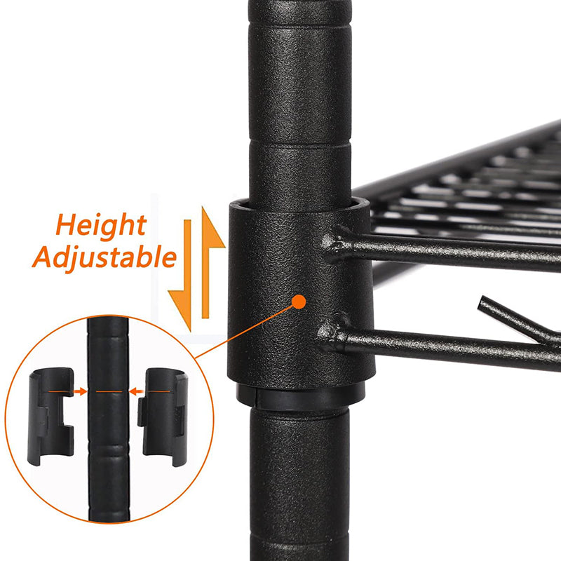 5-Shelf Adjustable Heavy Duty Storage Shelving Unit Garage Storage Rack Metal Organizer Wire Rack for Laundry Bathroom Kitchen Pantry Closet