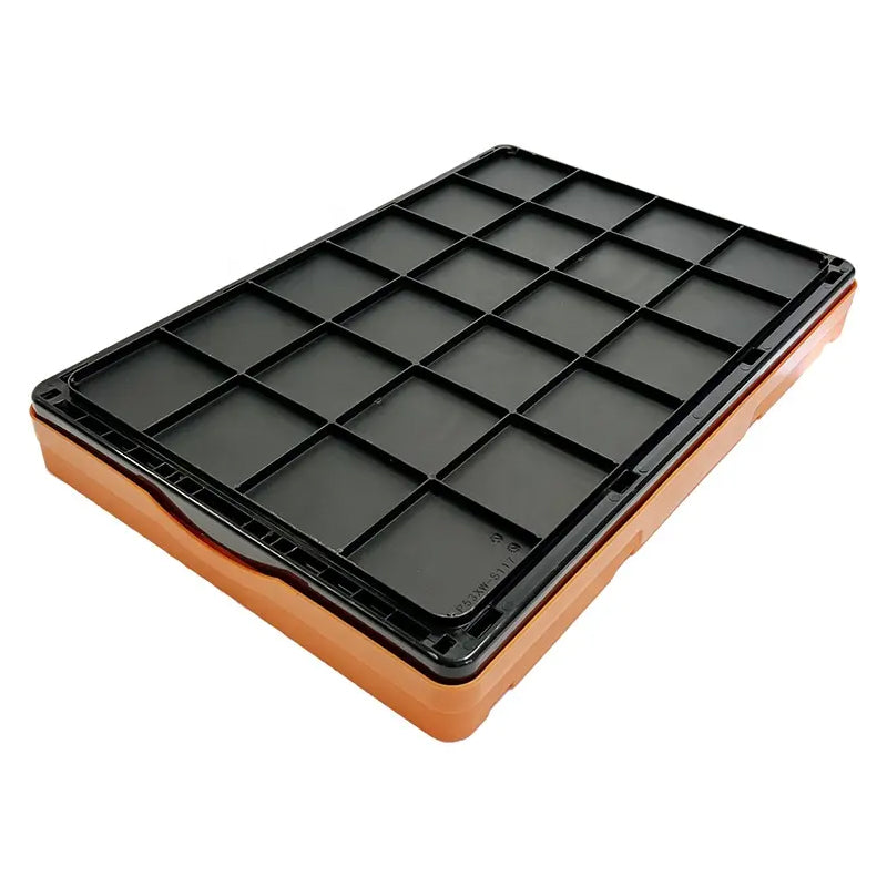 Folding Storage Boxes 3 Packs 45 Litre Foldable Stable Transport Rectangular Pp Plastic Mesh Crate Injection Vents Turnover Basket For Fruit And Vegetable Storage