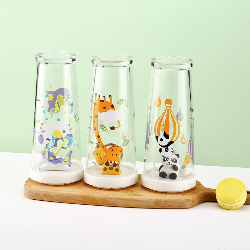 Heat-Resistant Cold Water Cup, Color-Changing Straw Cup With Scale, Glass Water Cup, Juice Drink, Milk Cup, Buy One Get One Free