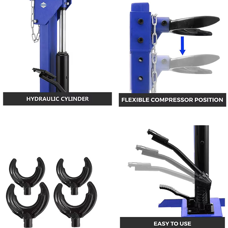 1T Hydraulic Spring Compressor Strut Shock Absorber Spring Disassembly Auto Mechanic Tools Coil Car Spring Compressor Tools