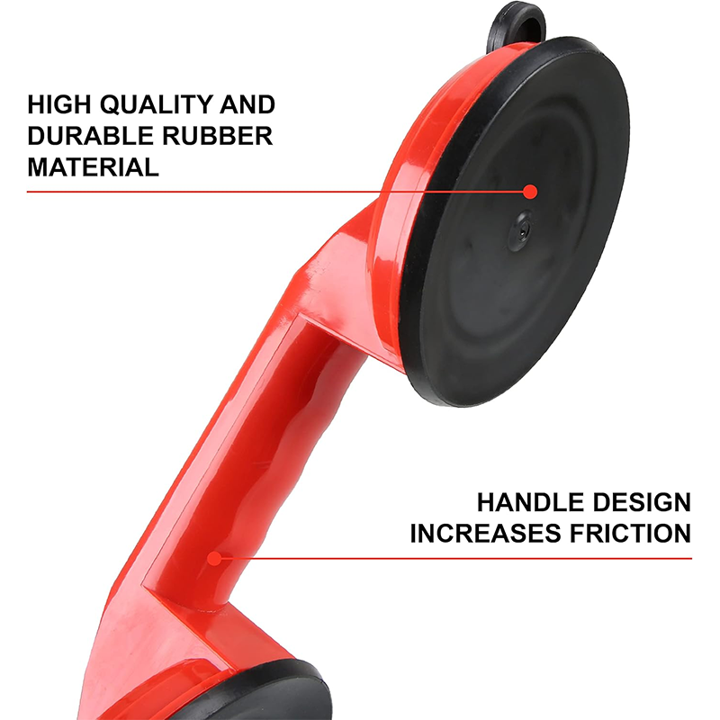 Glass Suction Cup Lifter Heavy Duty Plastic Vacuum Plate Handle Glass Holder Hook for Lifting Large Glass/Tile Suction Cup Lifter/Moving Glass/Lifting Pads/Dent Puller (2 Pack)