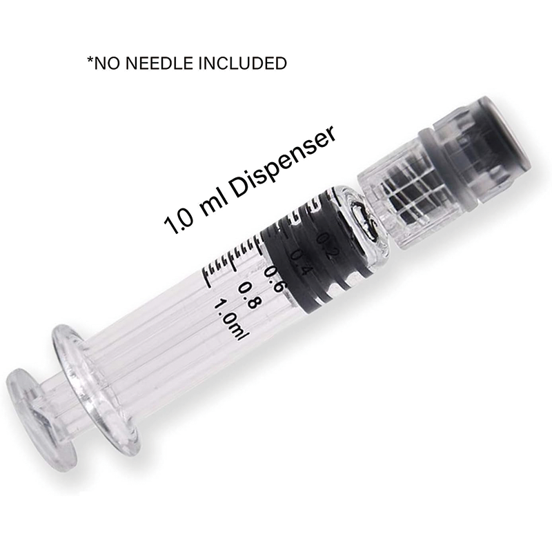 100pcs Borosilicate Glass 1ml Luer Lock Syringe, Non-Medical, Sterile, Heat Resistant, Measurement Markings for Lab, Vet, Craft