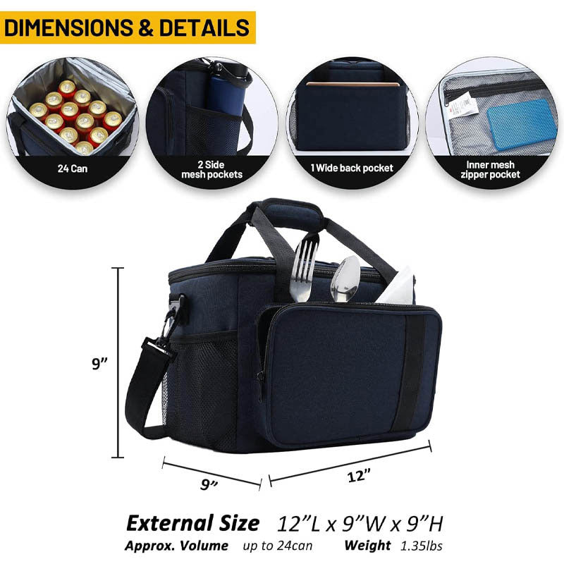 Oxford Cloth Portable Aluminum Foil Insulated Bag, Large Capacity Insulated Bag Lunch Bag