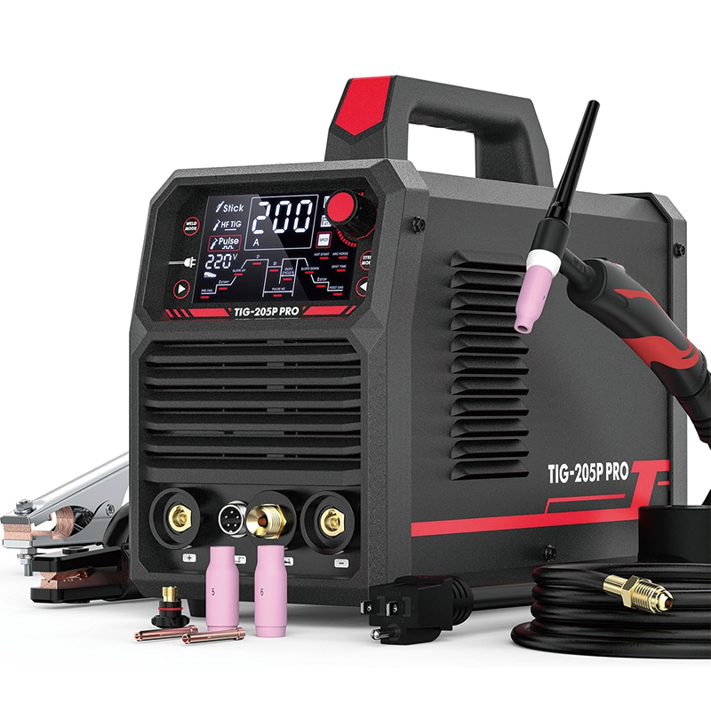 205Amp TIG Welder With Pulse,TIG 3 in 1,110&220V Dual Voltage TIG Welding,Digital Arc Welder LED Display