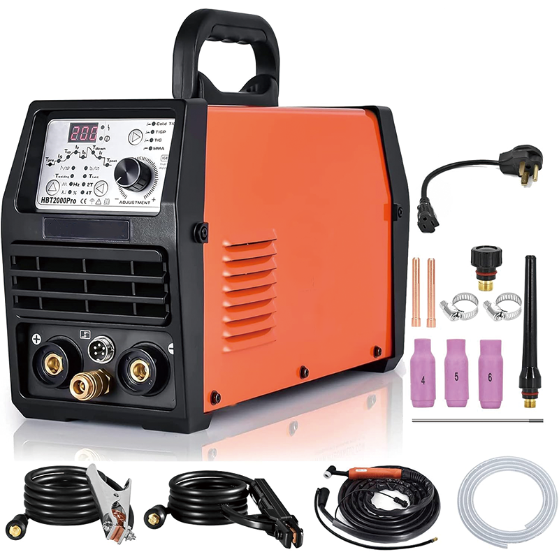 200Amp TIG Welder,110V 220V Dual Voltage TIG Welding Machine,With Pulse TIG/Cold TIG/DC TIG/STICK 4 In 1 Welding Machine,Compatible with Foot Pedal