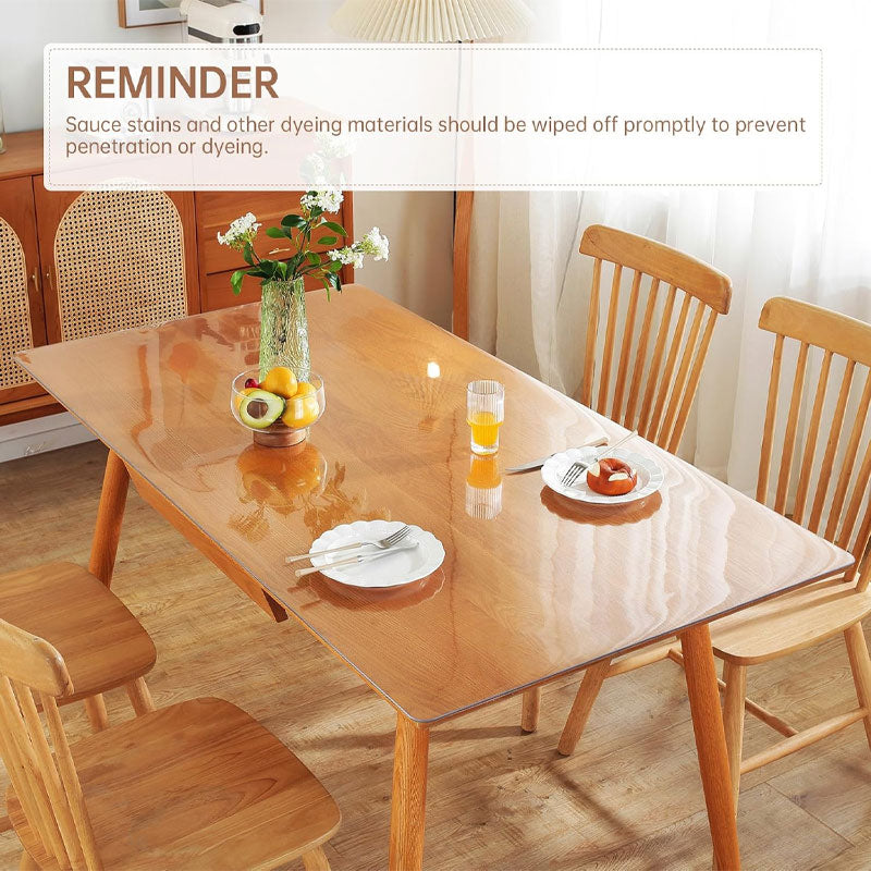 2 mm thick rectangular plastic table cover, PVC transparent table protector
