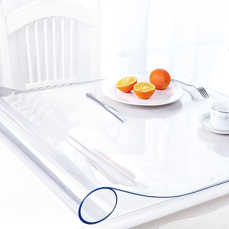 Upgraded Transparent Vinyl Table Runner Protector Pvc Table Runner Cover, Rectangular Plastic Table Runner Protector