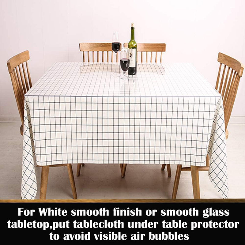 18X36 Inches 1.5mm Thicken Custom Clear Plastic Desktop Table Protector PVC Wipeable Furniture Kitchen Countertop Pad for Dining Living Room Coffee Mat