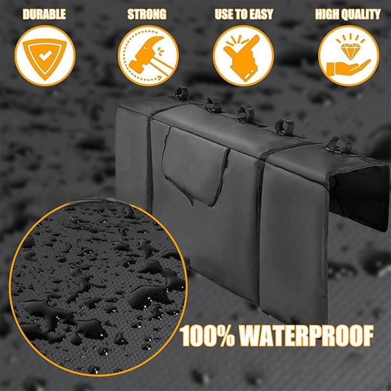 Tailgate Pad For Mountain Bikes Pickup Truck Tailgate Protection Pad With 2 Tool Pockets 52'' Wide For 5 Bikes