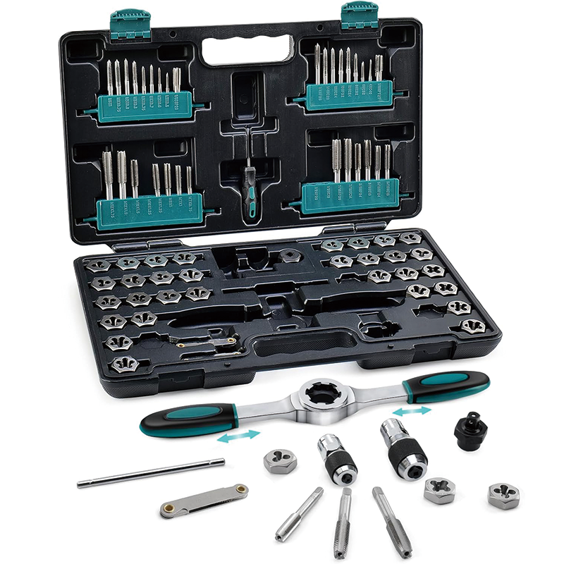 76-Piece Tap and Die Set, Metric Tap and Die Set, with Complete Accessories and Storage Case for Internal and External Threading