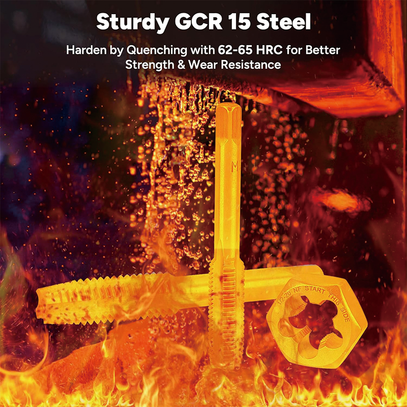 76-Piece Tap and Die Set, Metric Tap and Die Set, with Complete Accessories and Storage Case for Internal and External Threading