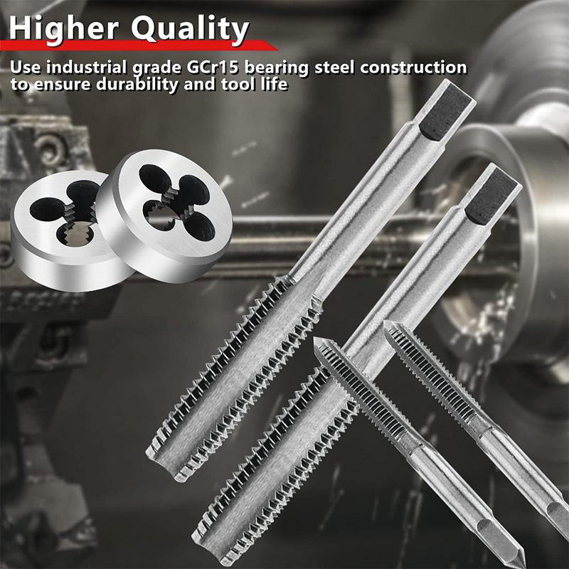 110 Piece Tap and Die Set, Metric Tap and Die Set for Cutting External Internal Threads with Storage Case