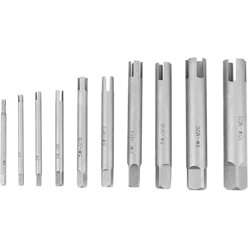10 pcs Tap Extractors Bolt Extractor Set for industrial screw and bolt removal as well as home repair work