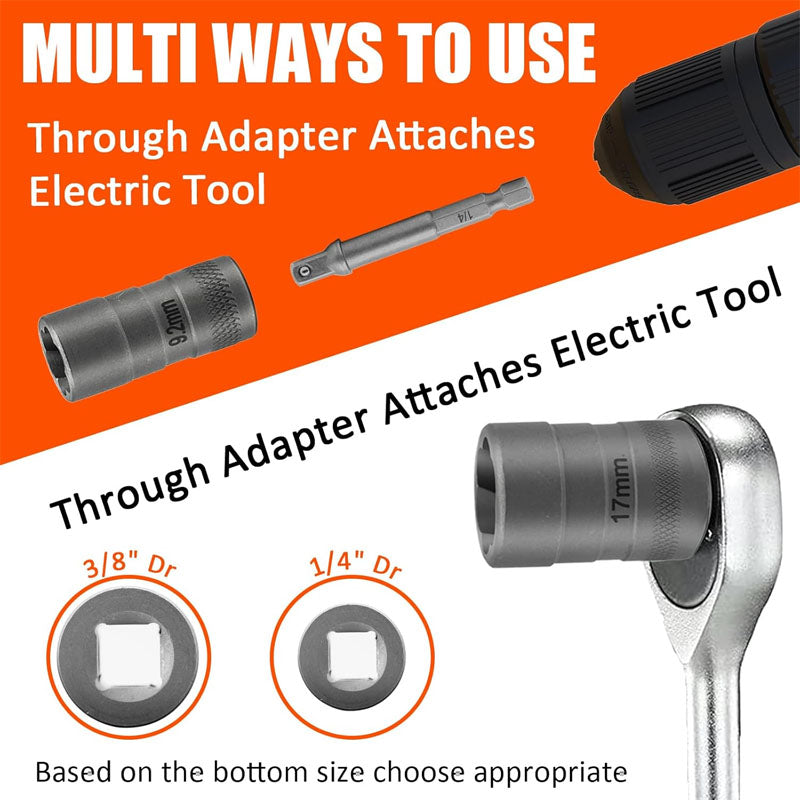 Tap Extractors 32Pcs Impact Bolt & Nut Remover Set for Damaged Frozen Rusted Rounded Broken Bolts Nuts Screws Remove