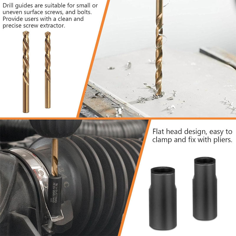 Tap Extractors 55 Pieces Easy Out Bolt Extractor Set for Removing Stripped Screws Studs Fittings and Lugs Extraction