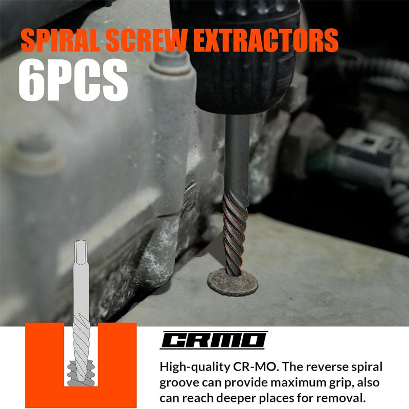 Tap Extractors 35 Pcs Screw Extractor and Left Hand Drill Bits Set with HSS Steel Reverse Drill Bit for Broken Nuts, Stripped Bolts Remove