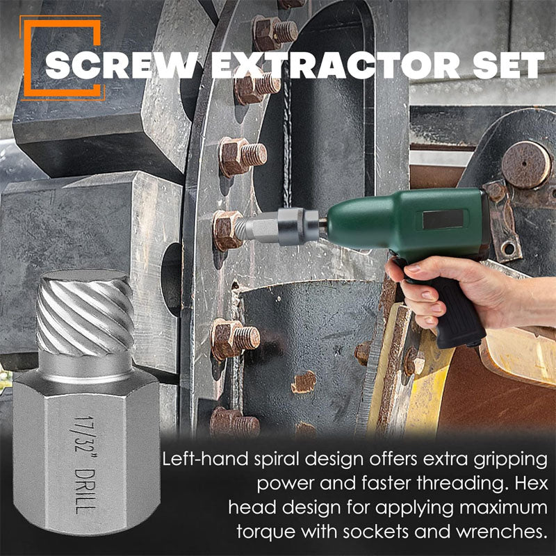 Tap Extractors 25Pcs Screw Extractor Set Hex Head Multi-Spline Extractor Kit for Stripped Broken Rounded Bolts Screws Studs