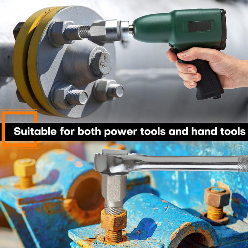 Tap Extractors 25Pcs Screw Extractor Set Hex Head Multi-Spline Extractor Kit for Stripped Broken Rounded Bolts Screws Studs