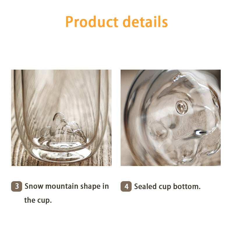 Double-Layer Glass Cup, High Borosilicate Guanshan Cup, Household Green Tea Cup, Transparent Double-Layer Tea Brewing Cup, Heat-Resistant Tea Glass Cup