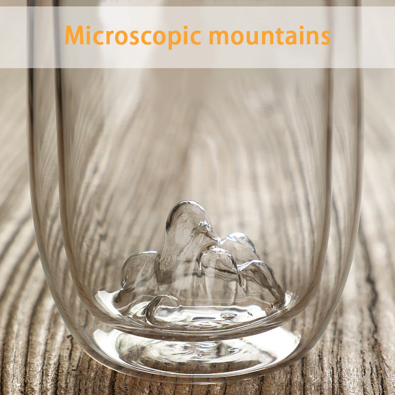 Double-Layer Glass Cup, High Borosilicate Guanshan Cup, Household Green Tea Cup, Transparent Double-Layer Tea Brewing Cup, Heat-Resistant Tea Glass Cup