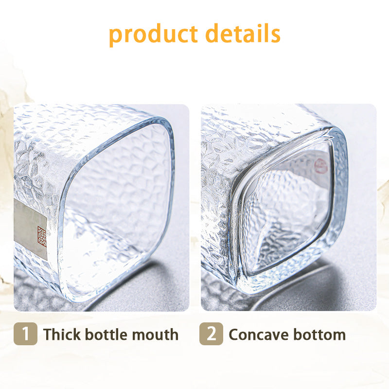 Hammered Glass Small Teacup, Modern Simple Thickened Glass Teacup, Heat-Resistant Tea Cup, Multi-Purpose Glass cup