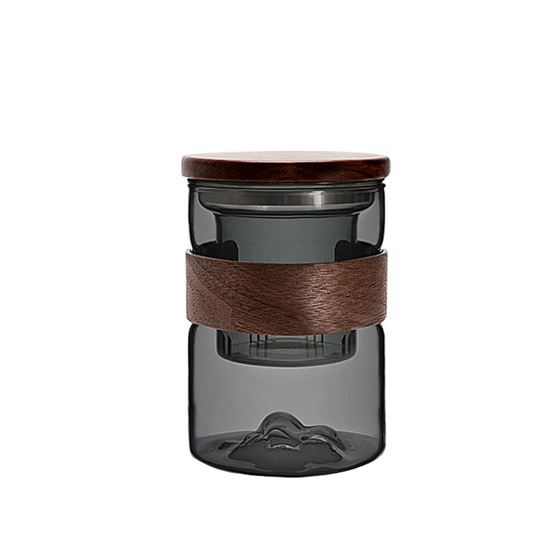 Glass Teacup, Tea Separation Office Large Capacity Personal Use Cup With Lid