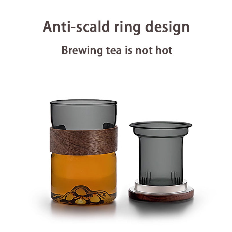 Glass Teacup, Tea Separation Office Large Capacity Personal Use Cup With Lid