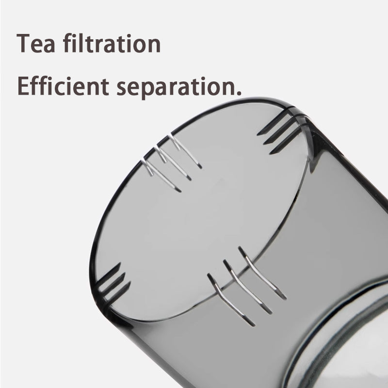 Glass Teacup, Tea Separation Office Large Capacity Personal Use Cup With Lid