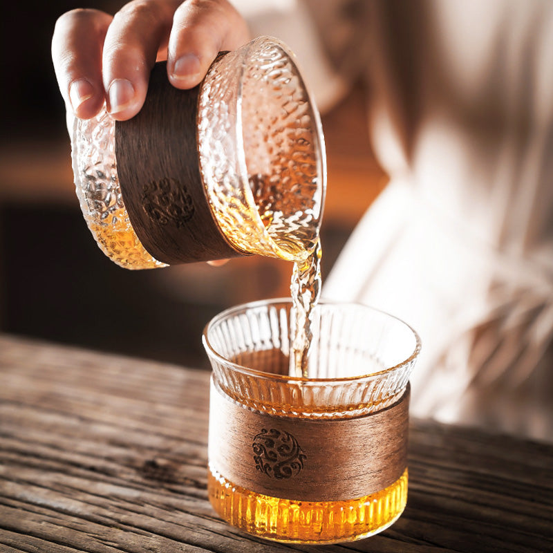 Vertical Pattern Water Cup, Hammer Pattern Water Cup, High Borosilicate High Temperature Resistant And Anti-Scalding Household Glass Tea Cup, New Chinese Style High-Looking Tea Cup, Tea Cup