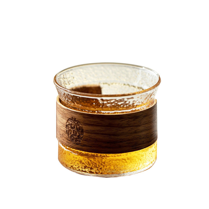 Vertical Pattern Water Cup, Hammer Pattern Water Cup, High Borosilicate High Temperature Resistant And Anti-Scalding Household Glass Tea Cup, New Chinese Style High-Looking Tea Cup, Tea Cup