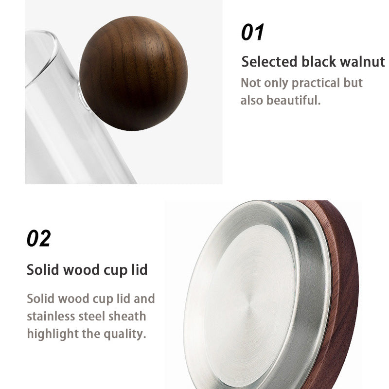 Glass Tea Cup, High-End Tea Water Separation Cup, Office Creative Flower Tea Cup