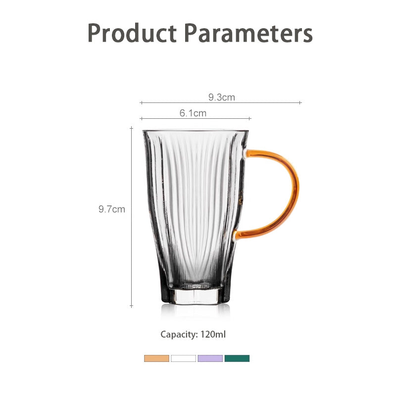 Glass Teacups, Cups With Handles, Tea Cups, Color Simple Household Teacups