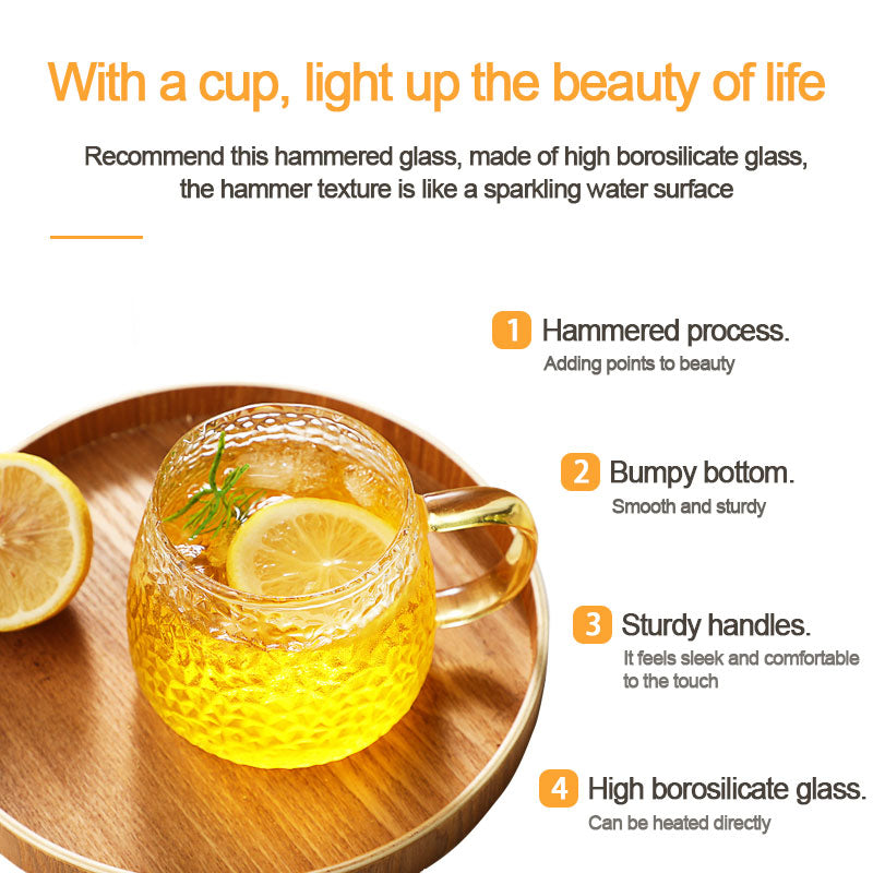 Tea Cups, Hammered Glasses, Flower Tea Cups, High-Value Cups, Pineapple Cups,Breakfast Cups, Household Teacups