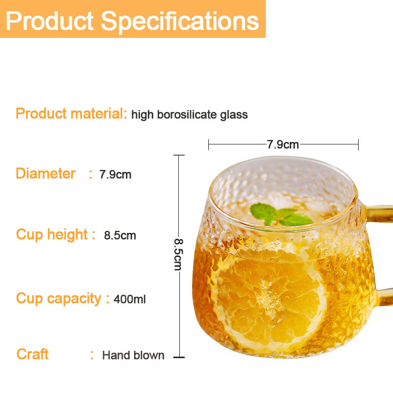 Tea Cups, Hammered Glasses, Flower Tea Cups, High-Value Cups, Pineapple Cups,Breakfast Cups, Household Teacups