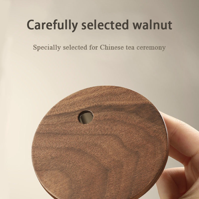 Large Capacity Glass Teapot, Household High Temperature Resistant Walnut Tea And Water Separation Teapot