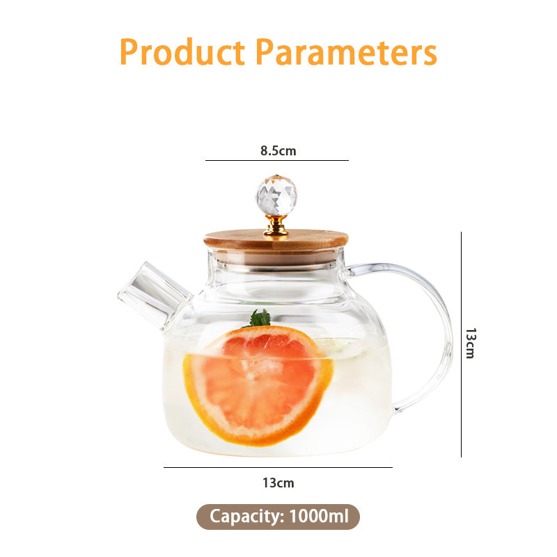 Chinese Teapot, Heat-Resistant Glass Pot, Household High Temperature Resistant Teapot, High Borosilicate Glass Teapot