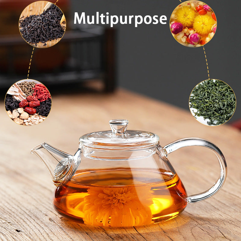 Glass Teapot, High Borosilicate Household Small Teapot, High Temperature Resistant Small Capacity Single Teapot