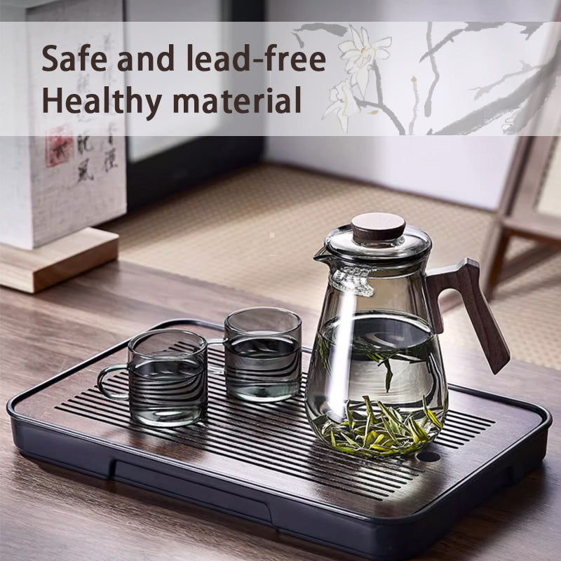 Heat-Resistant Crescent Teapot, Glass Teapot With Integrated Tea Leakage Filter, Green Tea Cup Tea Divider, Fair Tea Separation Cup, Transparent Glass Teapot, High Borosilicate Large Capacity Teapot