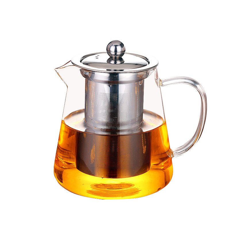 Thickened Teapot, High-Temperature Tea-water Separation Tea-water Kettle, Filtered Heat-Resistant Tea Set, Large-Capacity Household Single-Pot Glass Kettle