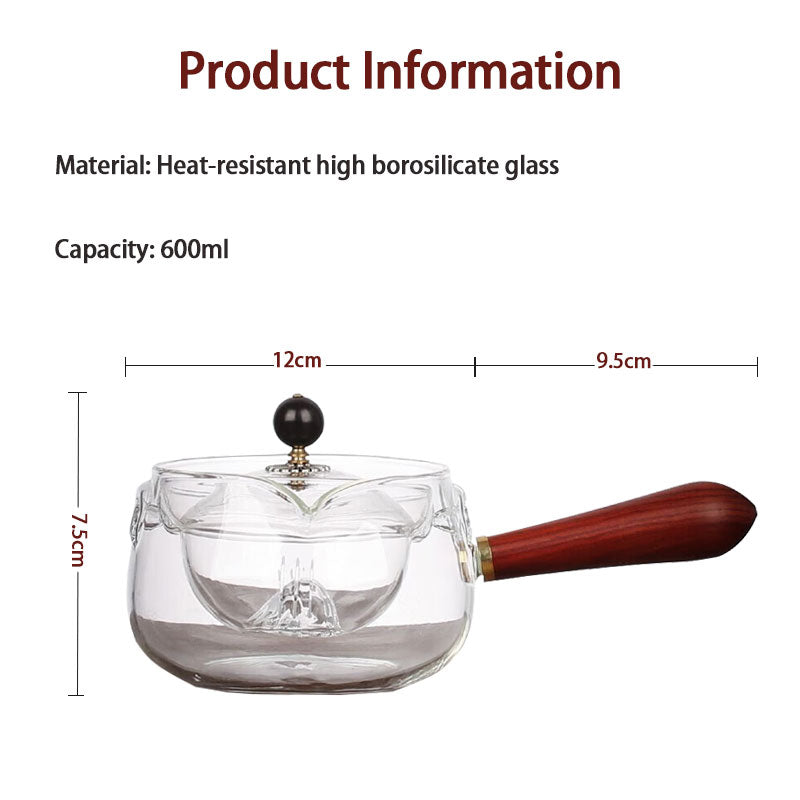 Xiaoyao Pot, Side Handle Rotating Teapot, Office Household Teapot, Electric Ceramic Stove Tea Maker Light Luxury High-end