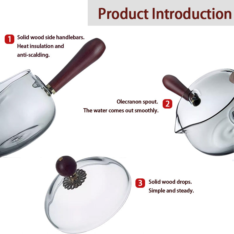 Xiaoyao Pot, Side Handle Rotating Teapot, Office Household Teapot, Electric Ceramic Stove Tea Maker Light Luxury High-end