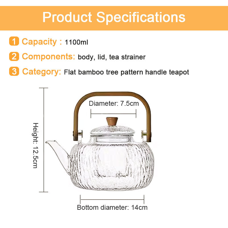 High Borosilicate Glass Teapot, Multi-Purpose Teapot, Boutique Teapot, Household Flower Teapot