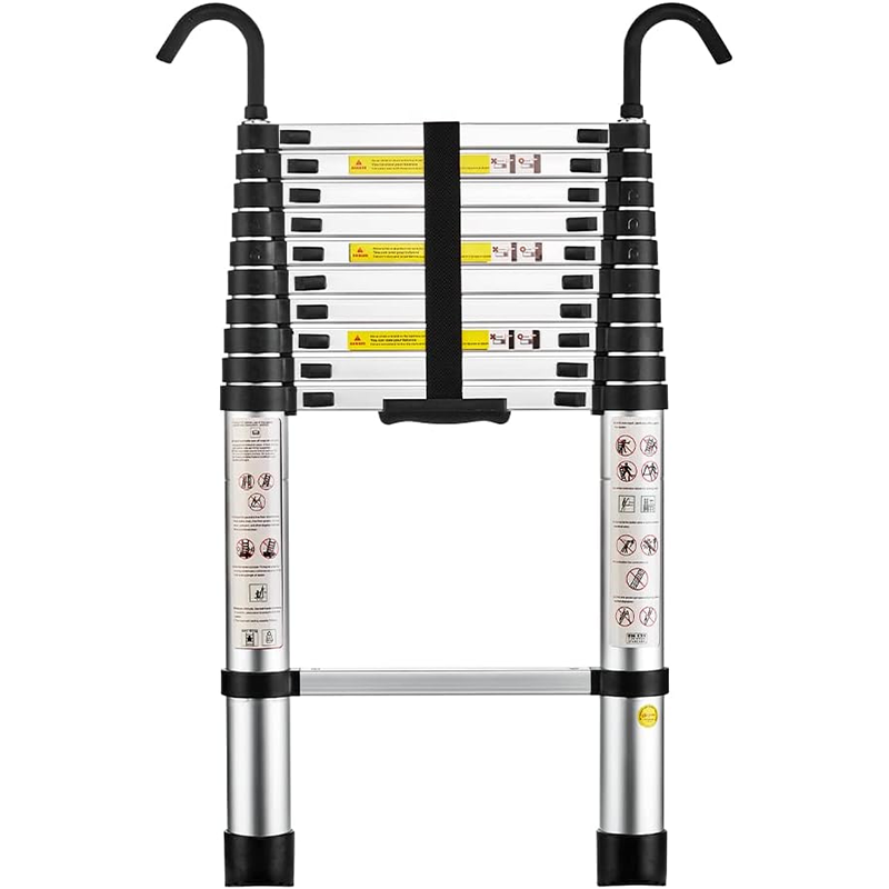 Telescoping Ladder, Aluminum Alloy, 3.2 Meters, Non-Slip Folding Ladder, Multi-Purpose Ladder, Removable Handrails, Telescopic Ladder, Multi-Function Ladder, Maximum Load-Bearing Capacity 150 Kg