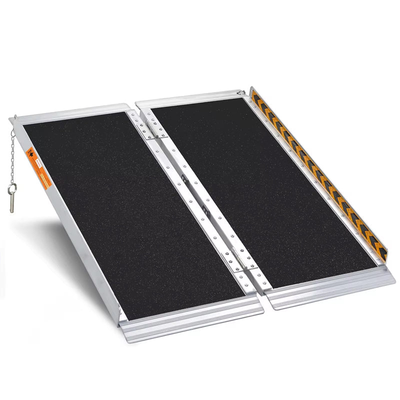 3Ft Aluminum Ramps For Disabled Lightweight Portable Scooter Ramp Anti-Slip For Thresholds Wheelchair