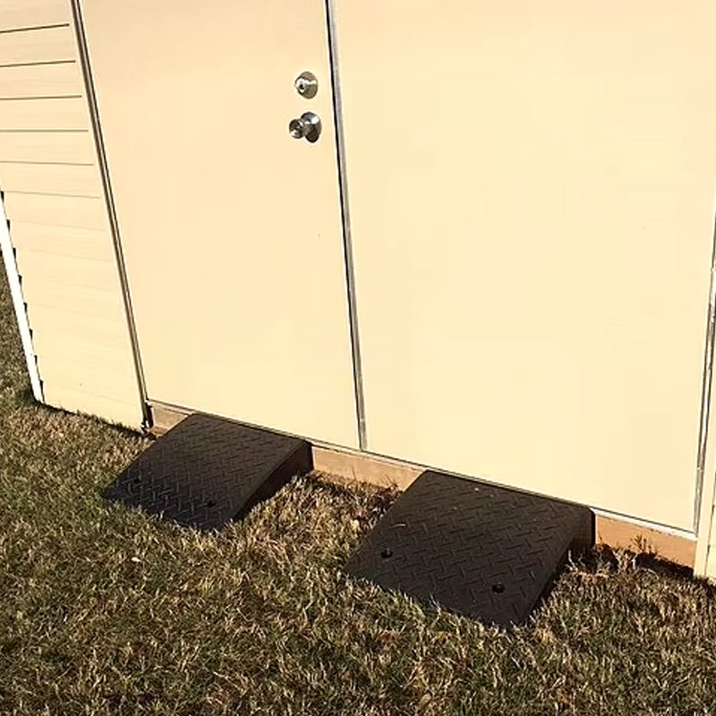 61mm China Manufacturer Leaf Grain Traffic Outdoor Street Black Kerb Ramps Driveway Rubber Car Cable Curb Road Ramp