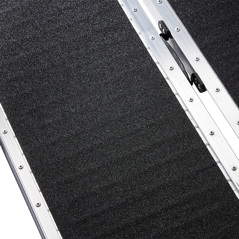 5Ft Aluminum Wheelchair Loading Ramp With An Applied Slip-Resistant Surface Portable Foldable For Disabled