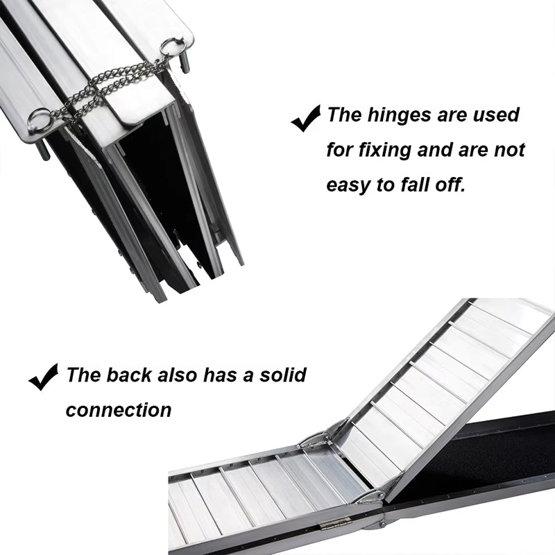 10Ft Wheelchair Loading Ramp Portable Aluminum Non-Skid Folding Handicap Ramp